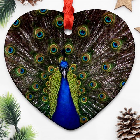 Peacock Heart Ornament (Two Sides) from ArtsNow.com Back