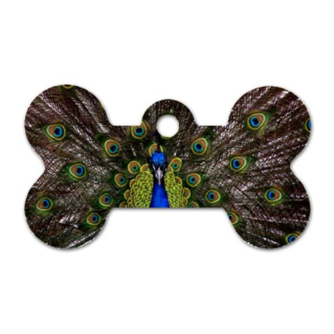 Peacock Dog Tag Bone (One Side) from ArtsNow.com Front