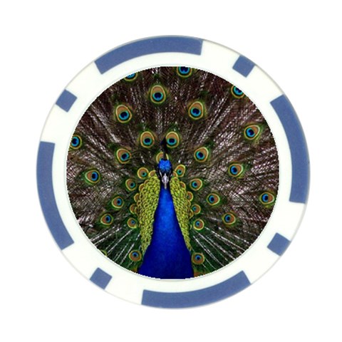 Peacock Poker Chip Card Guard (10 pack) from ArtsNow.com Front