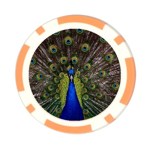 Peacock Poker Chip Card Guard (10 pack) from ArtsNow.com Front