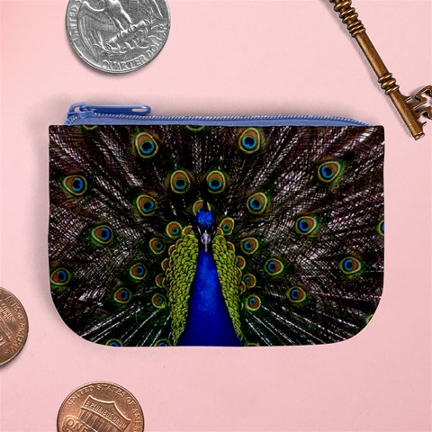 Peacock Mini Coin Purse from ArtsNow.com Front