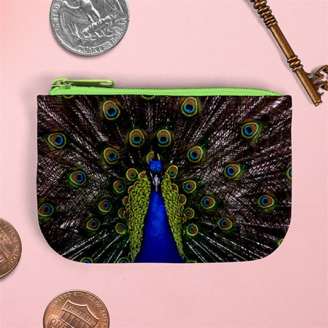 Peacock Mini Coin Purse from ArtsNow.com Front
