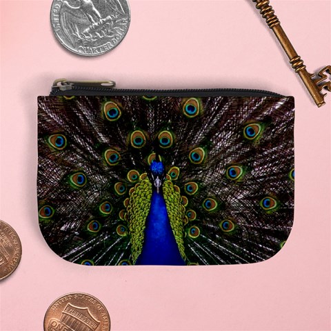 Peacock Mini Coin Purse from ArtsNow.com Front