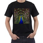 Peacock Men s T-Shirt (Black)