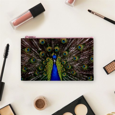 Peacock Cosmetic Bag (Small) from ArtsNow.com Front
