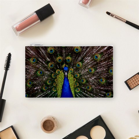 Peacock Cosmetic Bag (Small) from ArtsNow.com Front