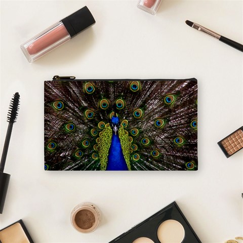 Peacock Cosmetic Bag (Small) from ArtsNow.com Front