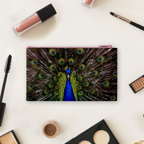 Peacock Cosmetic Bag (Small) from ArtsNow.com Back
