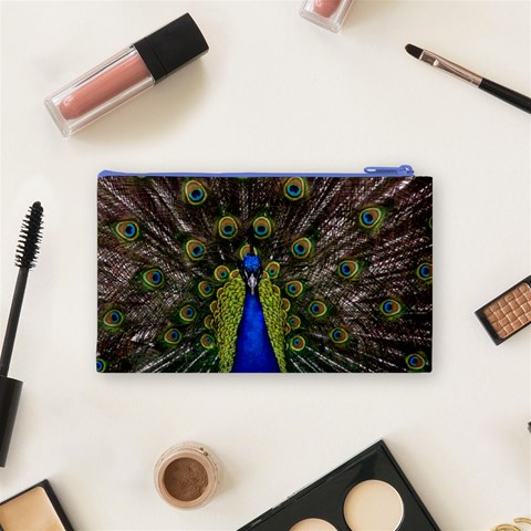 Peacock Cosmetic Bag (Small) from ArtsNow.com Back