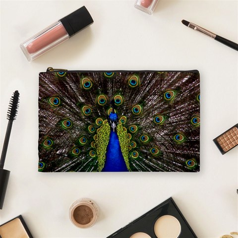 Peacock Cosmetic Bag (Medium) from ArtsNow.com Front