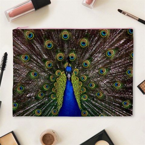 Peacock Cosmetic Bag (XL) from ArtsNow.com Front