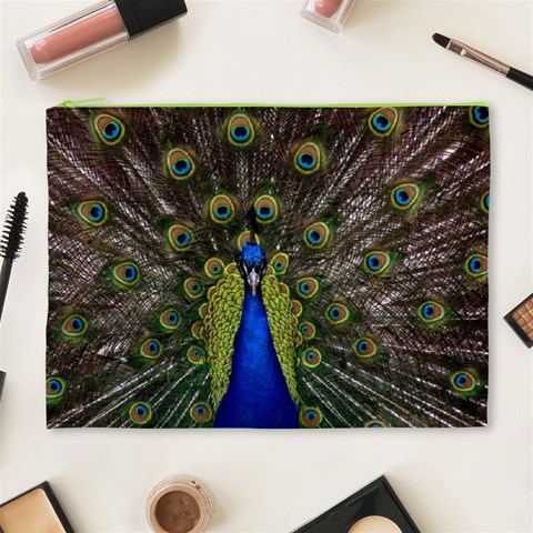 Peacock Cosmetic Bag (XL) from ArtsNow.com Front