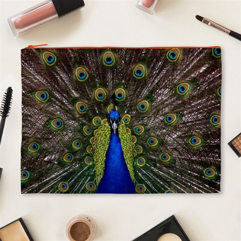 Peacock Cosmetic Bag (XL) from ArtsNow.com Front