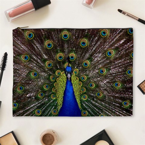 Peacock Cosmetic Bag (XL) from ArtsNow.com Front