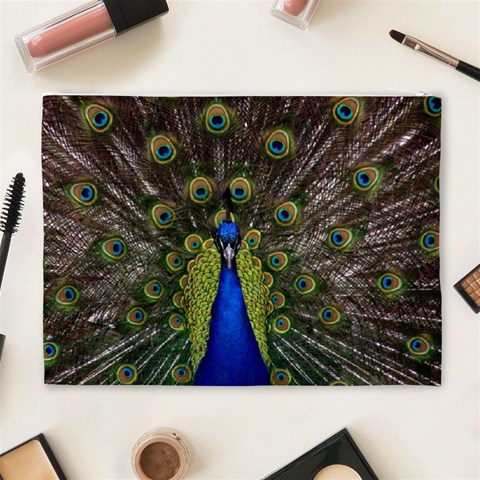 Peacock Cosmetic Bag (XL) from ArtsNow.com Back