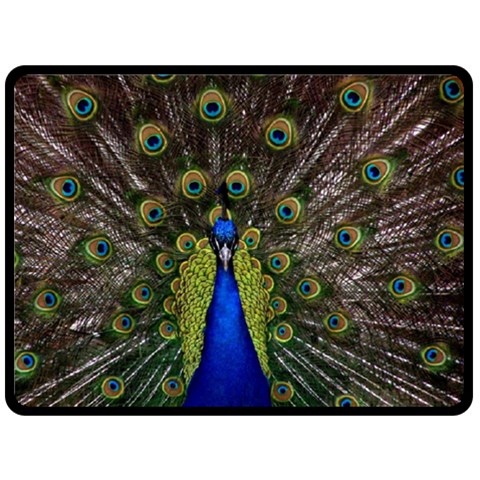 Peacock Fleece Blanket (Large) from ArtsNow.com 80 x60  Blanket Front