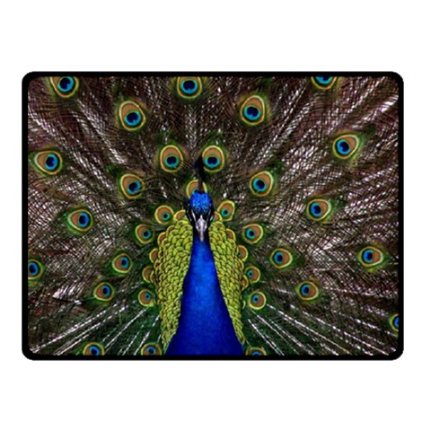 Peacock Fleece Blanket (Small) from ArtsNow.com 50 x40  Blanket Front