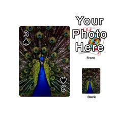 Peacock Playing Cards 54 (Mini) from ArtsNow.com Front - Spade3