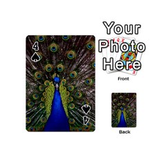 Peacock Playing Cards 54 (Mini) from ArtsNow.com Front - Spade4
