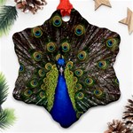 Peacock Snowflake Ornament (Two Sides)
