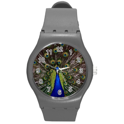 Peacock Round Plastic Sport Watch (M) from ArtsNow.com Front
