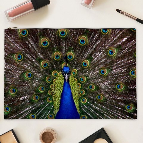 Peacock Cosmetic Bag (XXL) from ArtsNow.com Front
