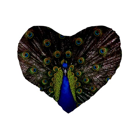 Peacock Standard 16  Premium Heart Shape Cushion  from ArtsNow.com Back