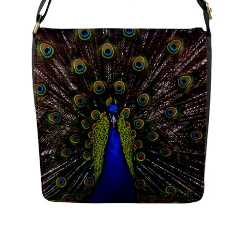 Peacock Flap Closure Messenger Bag (L) from ArtsNow.com Front