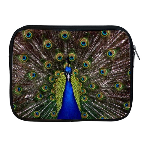 Peacock Apple iPad Zipper Case from ArtsNow.com Front