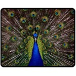 Peacock Double Sided Fleece Blanket (Medium)