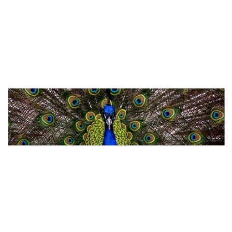 Peacock Satin Scarf (Oblong) from ArtsNow.com Front