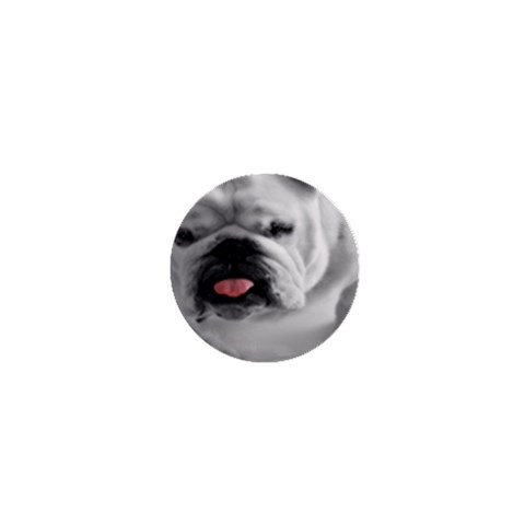 White Bulldog 1  Mini Button from ArtsNow.com Front