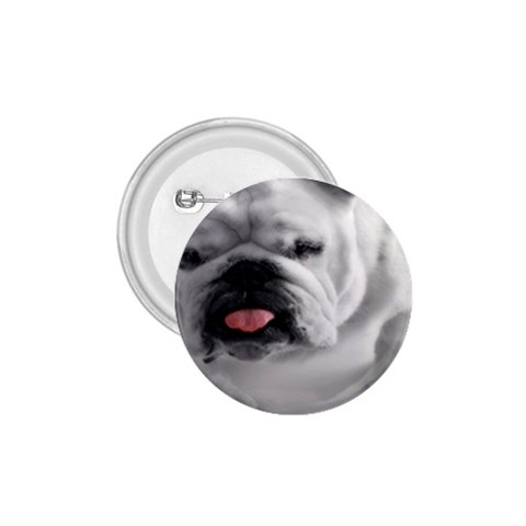 White Bulldog 1.75  Button from ArtsNow.com Front