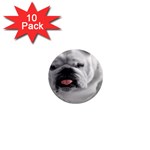 White Bulldog 1  Mini Magnet (10 pack) 