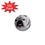 White Bulldog 1  Mini Button (100 pack) 