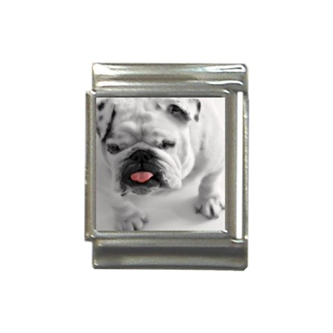 White Bulldog Italian Charm (13mm) from ArtsNow.com Front