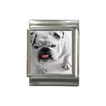 White Bulldog Italian Charm (13mm)