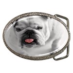 White Bulldog Belt Buckle