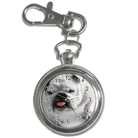 White Bulldog Key Chain Watch from ArtsNow.com Front