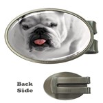 White Bulldog Money Clip (Oval)