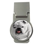 White Bulldog Money Clip (Round)
