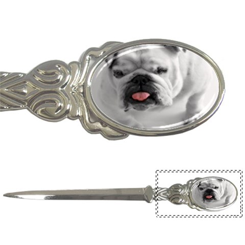White Bulldog Letter Opener from ArtsNow.com Front