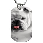 White Bulldog Dog Tag (One Side)