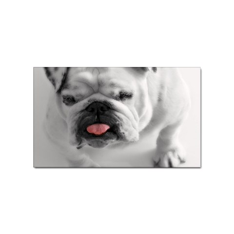 White Bulldog Sticker Rectangular (100 pack) from ArtsNow.com Front