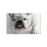 White Bulldog Sticker Rectangular (100 pack)