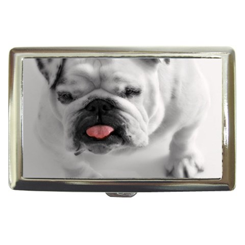 White Bulldog Cigarette Money Case from ArtsNow.com Front