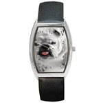 White Bulldog Barrel Style Metal Watch
