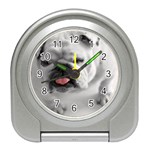 White Bulldog Travel Alarm Clock