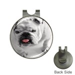 White Bulldog Golf Ball Marker Hat Clip