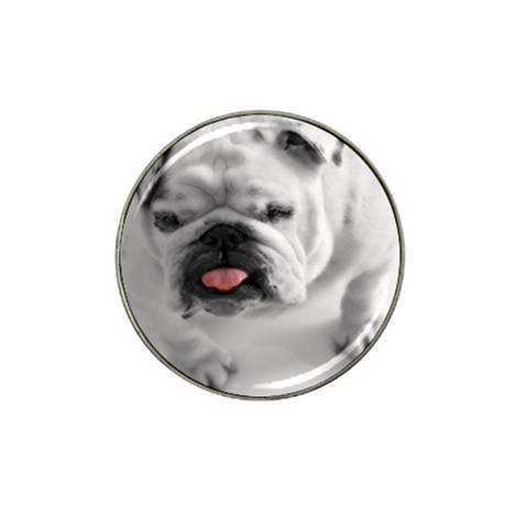 White Bulldog Hat Clip Ball Marker (4 pack) from ArtsNow.com Front